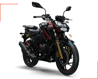 Мотоцикл дорожный TVS APACHE RTR 200 4V чёрный/красный с ПТС